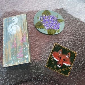 Hand painted Wooden Pins